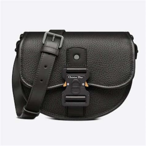 Gallop Messenger Bag Black Grained Calfskin 